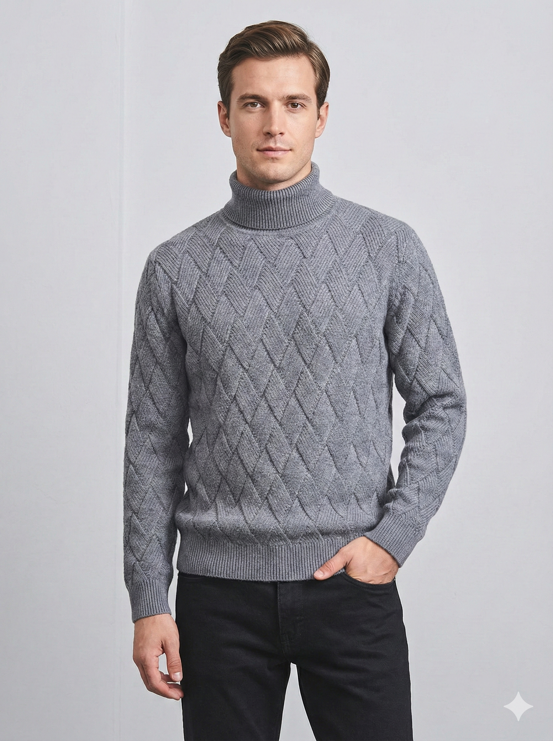 Men's Zipper Cardigan Sweater H037