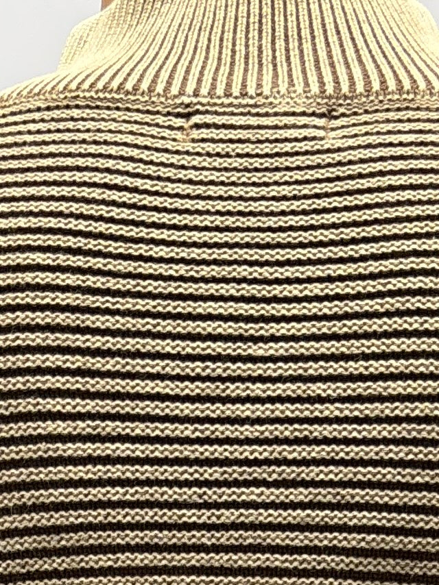 Stone wash jacquard zipper sweater H001