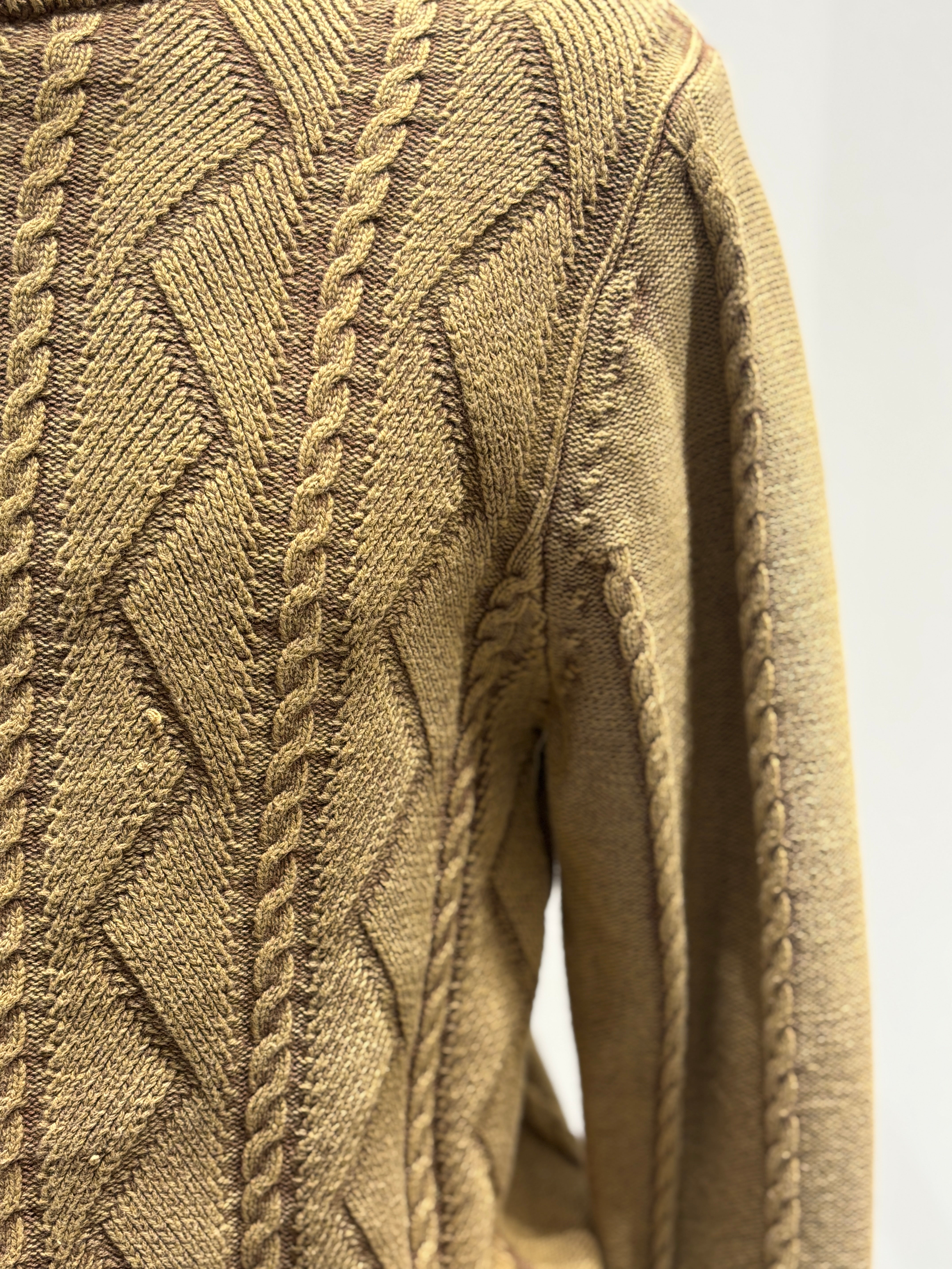 Stone wash jacquard crew-neck sweater H007