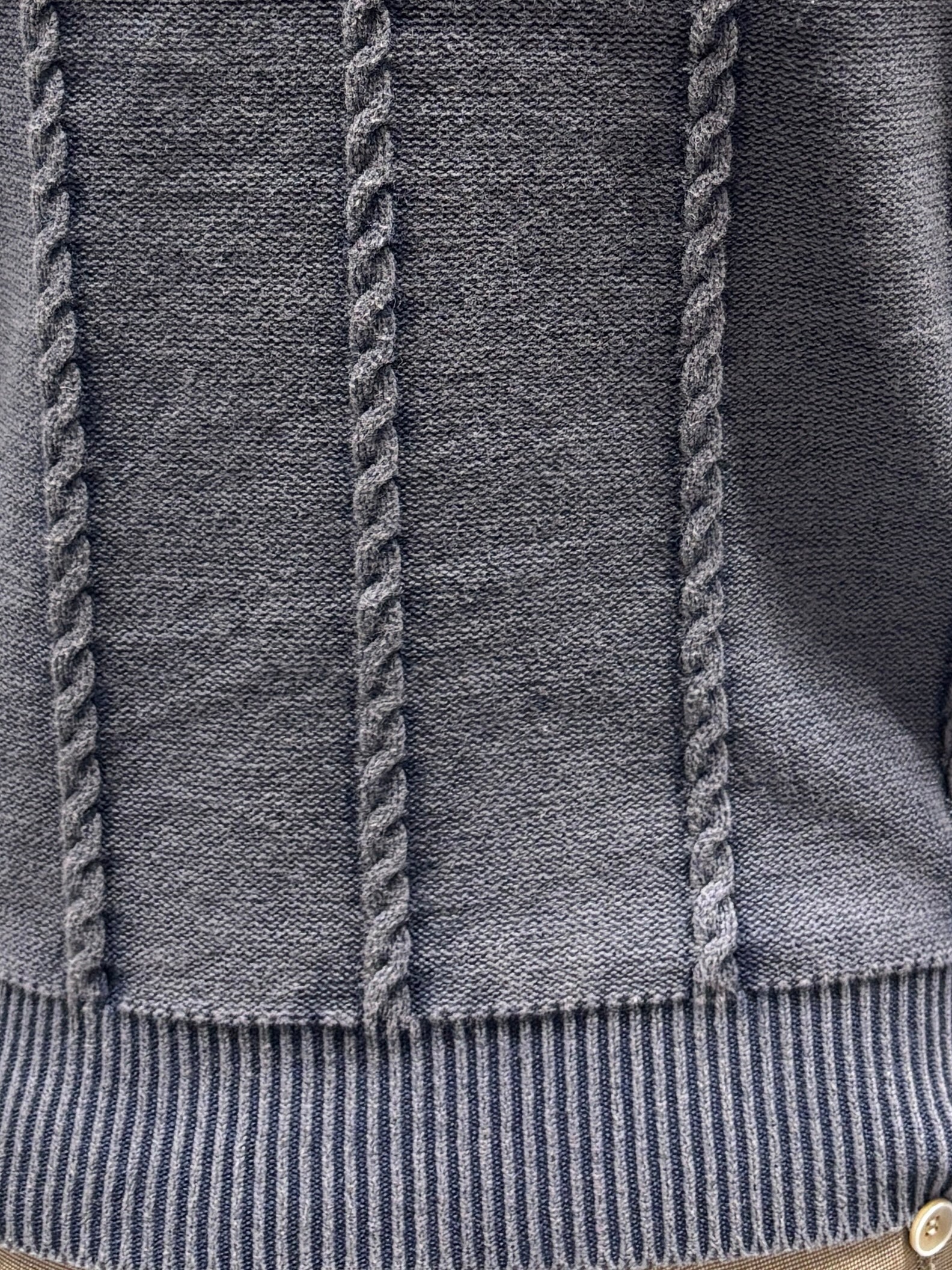 Stone wash jacquard crew-neck sweater H007