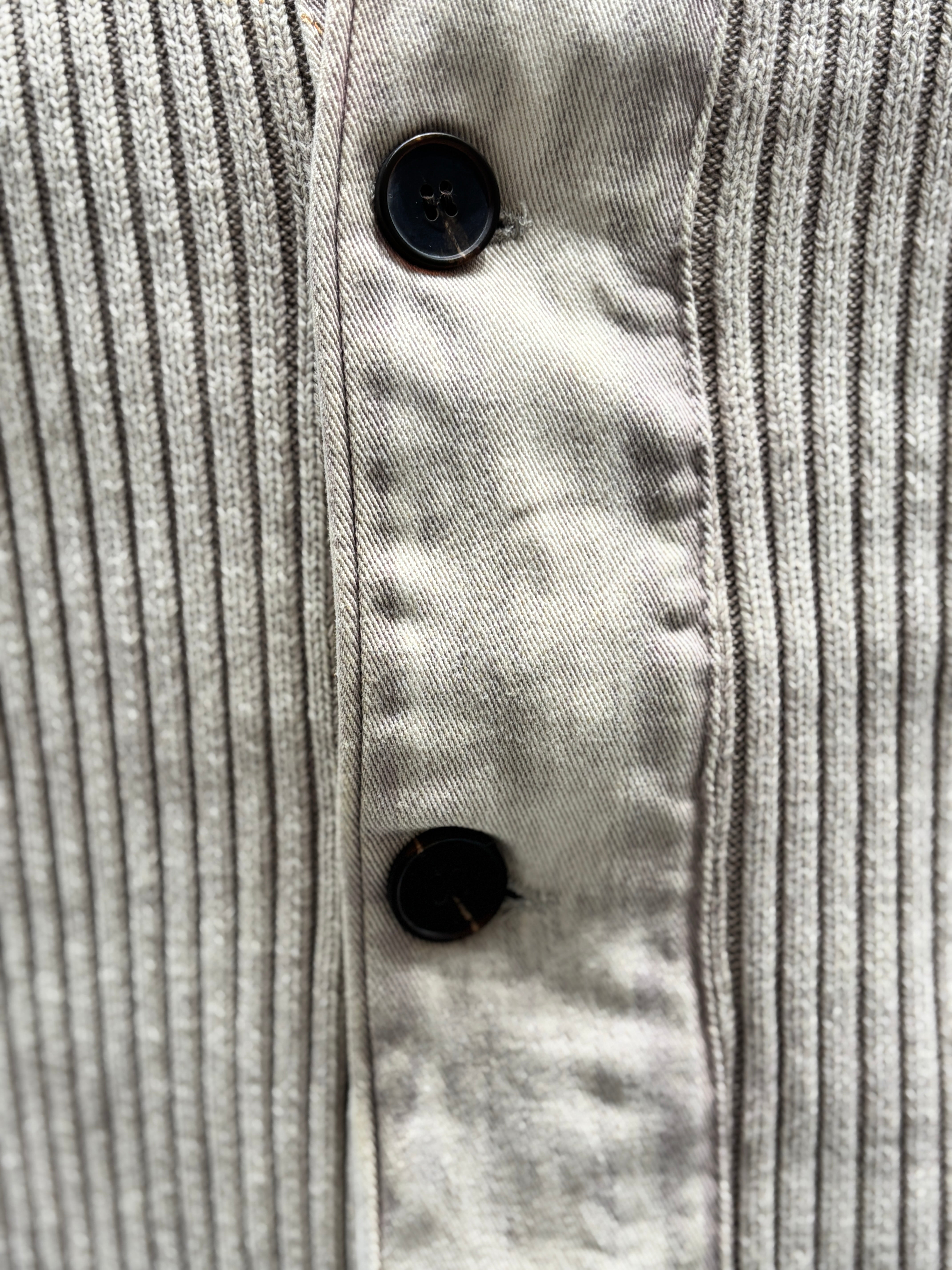 Stone wash Buttons and zippers sweater H002