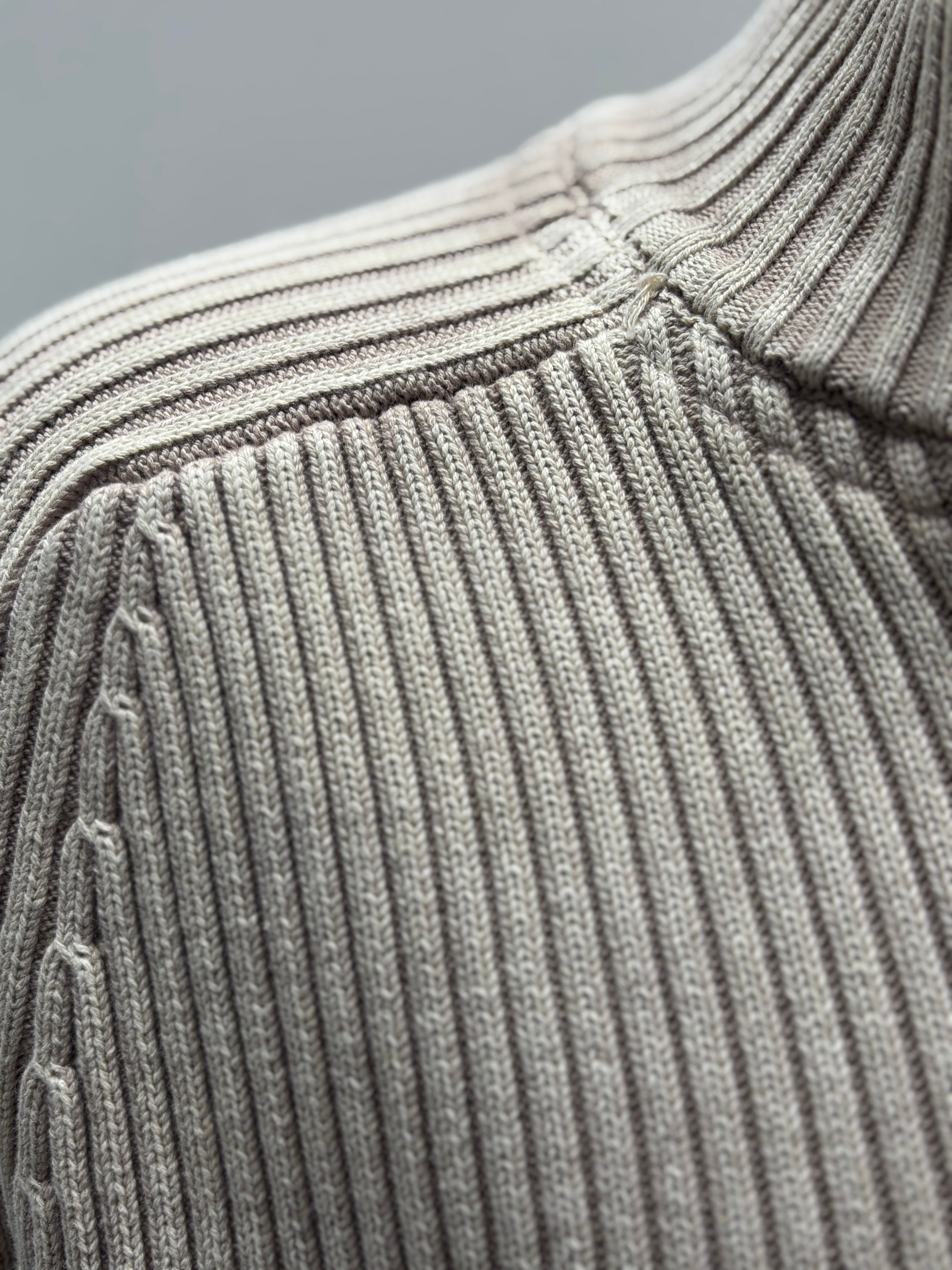 Stone wash Buttons and zippers sweater H002