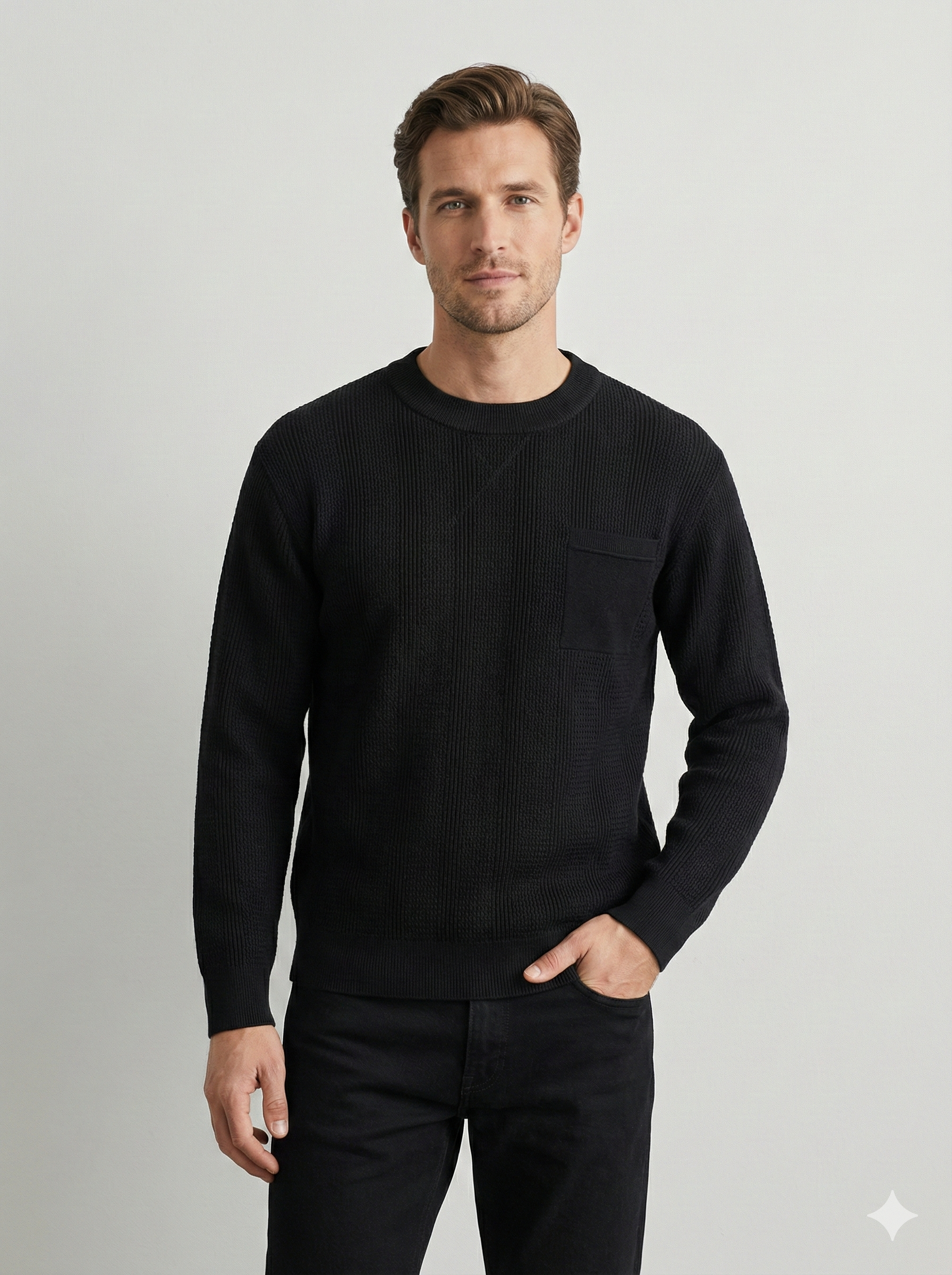 Men's fake pocket Sweater H026