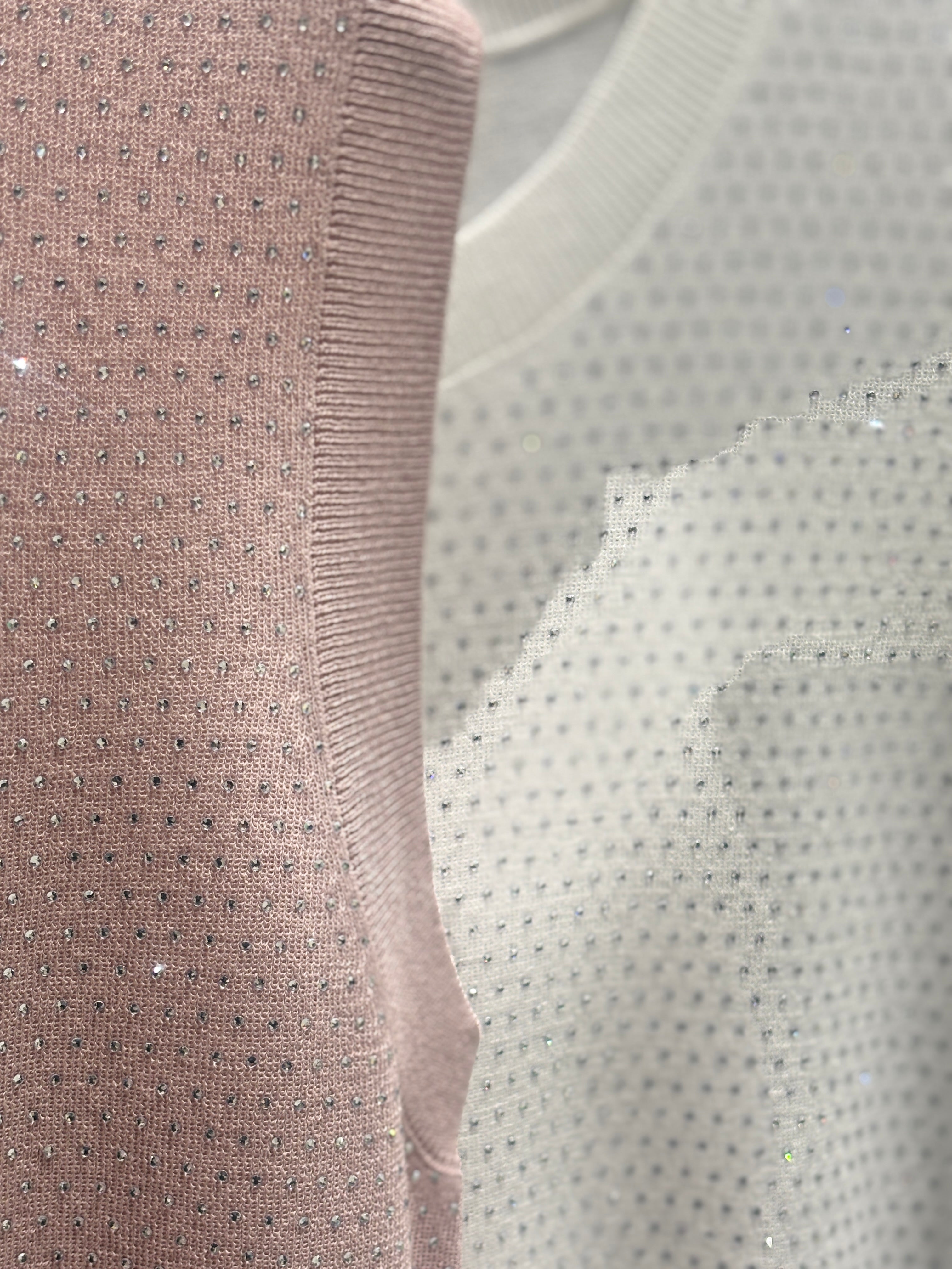 Spring/Summer Long-Sleeved Sleeveless Crew Neck Sweater 95502