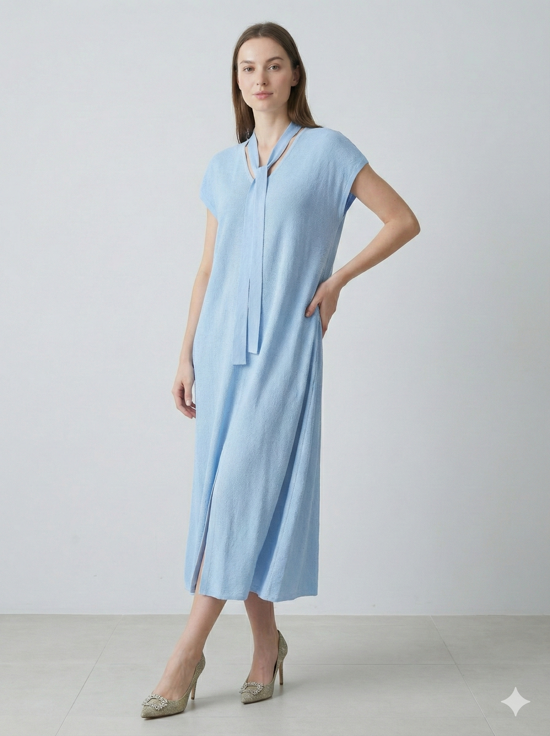 Spring/Summer Jacquard Maxi Dress H6859