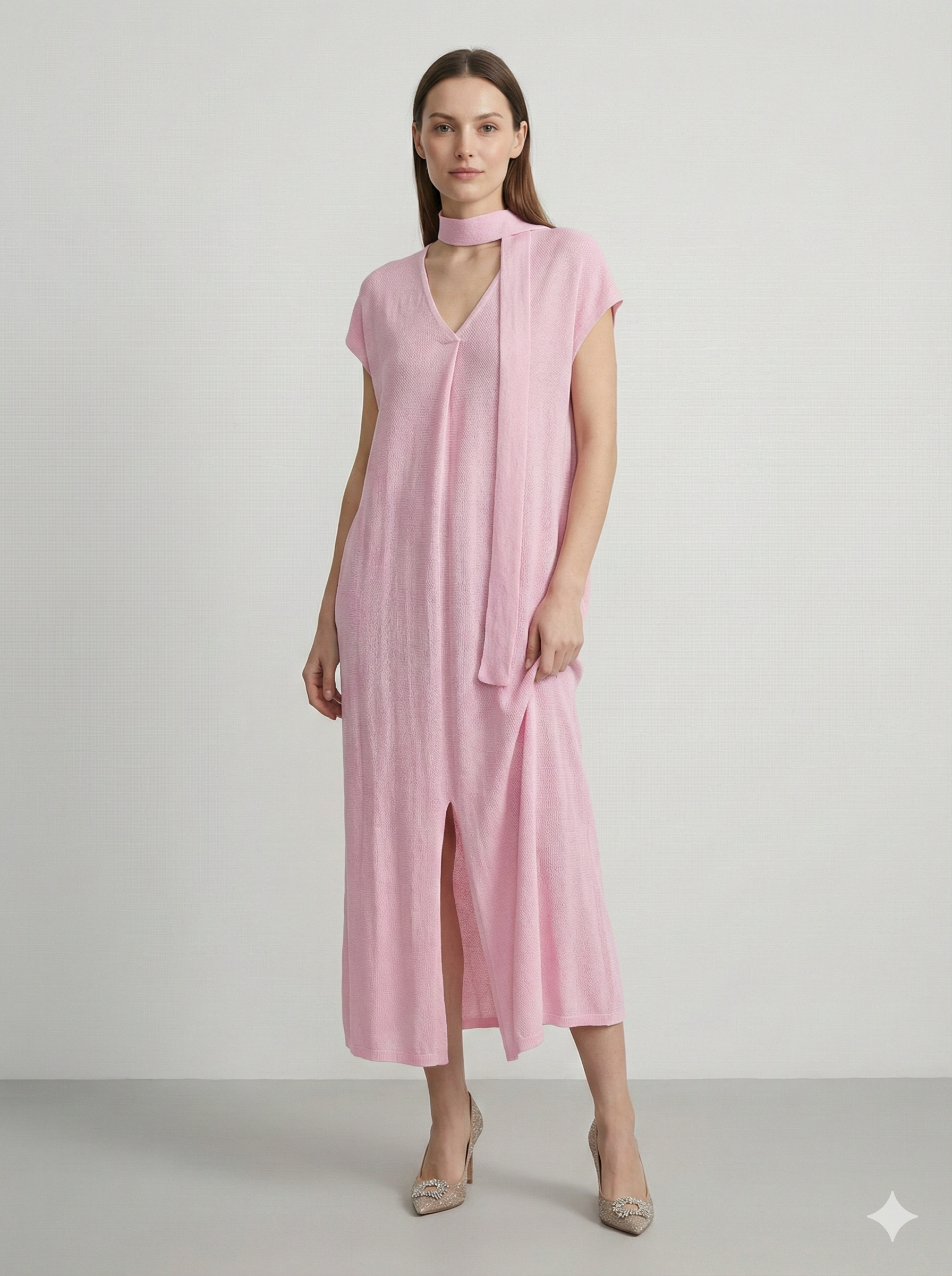 Spring/Summer Jacquard Maxi Dress H6859