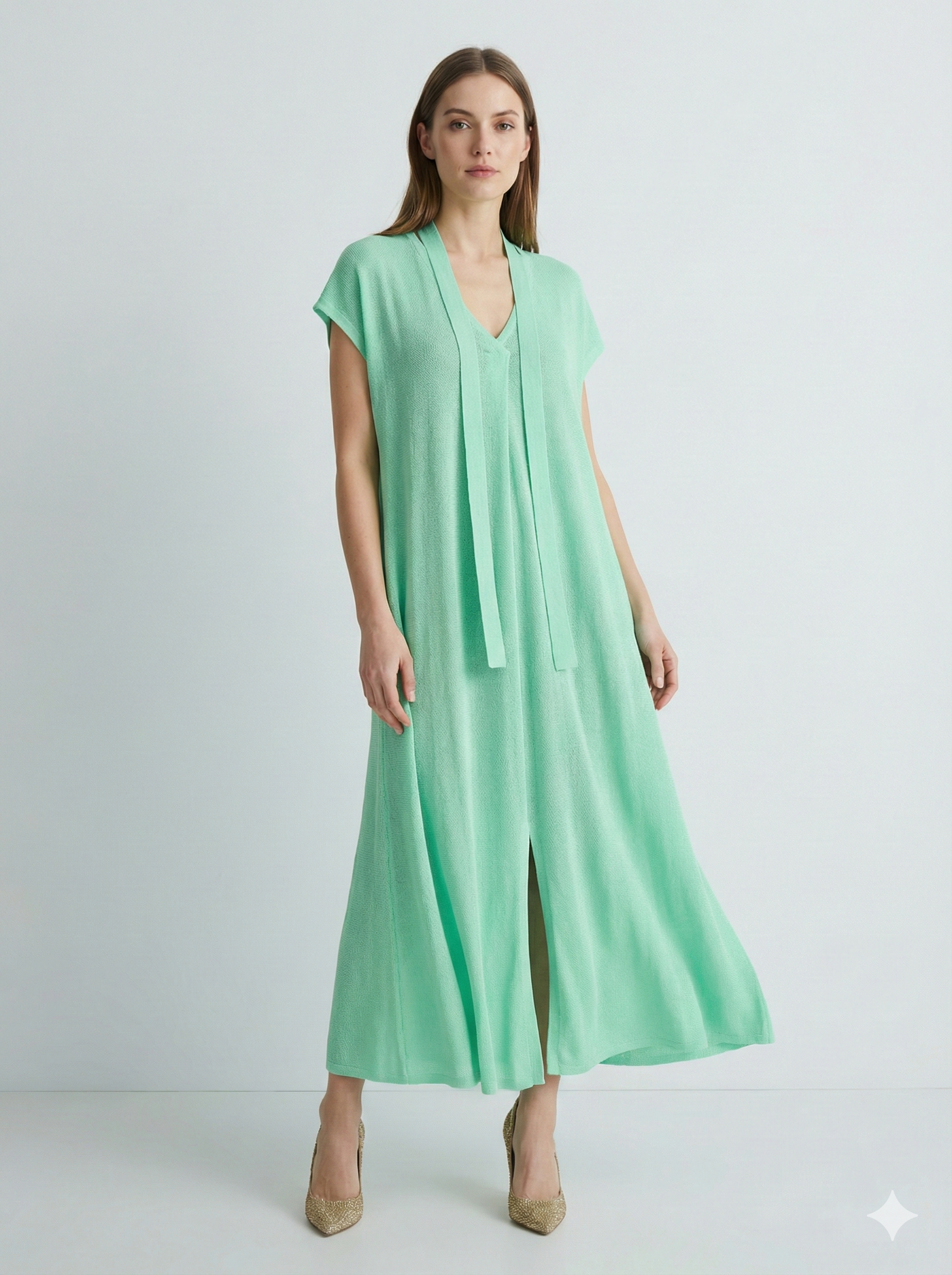 Spring/Summer Jacquard Maxi Dress H6859