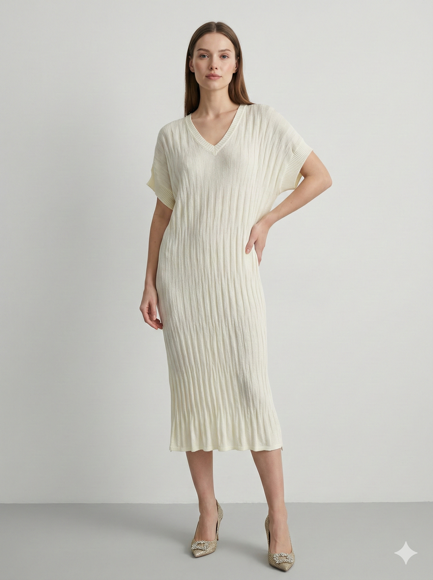 Spring/Summer Jacquard Maxi Dress H6858