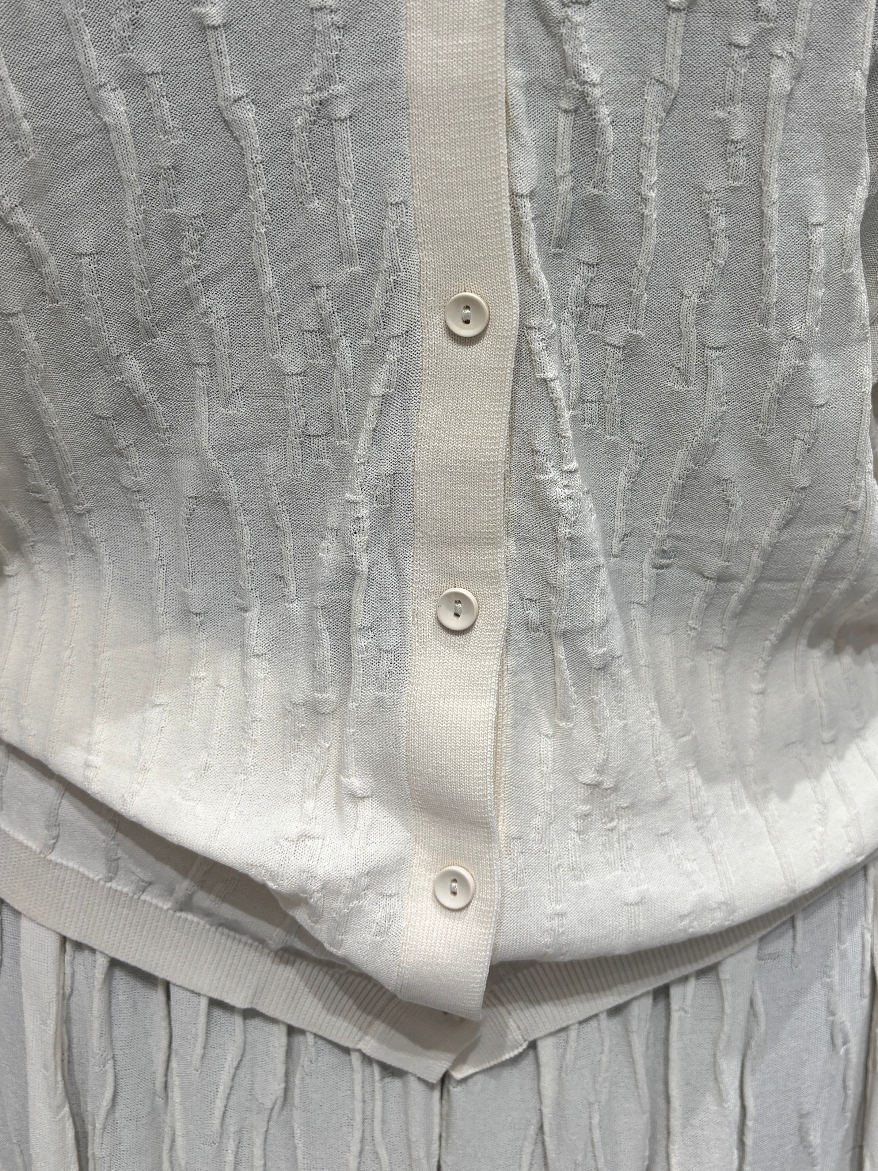 Spring/Summer Suit: Long-sleeved cardigan, camisole, long skirt, jacquard, women's sweater (14-gauge) 32211,32206