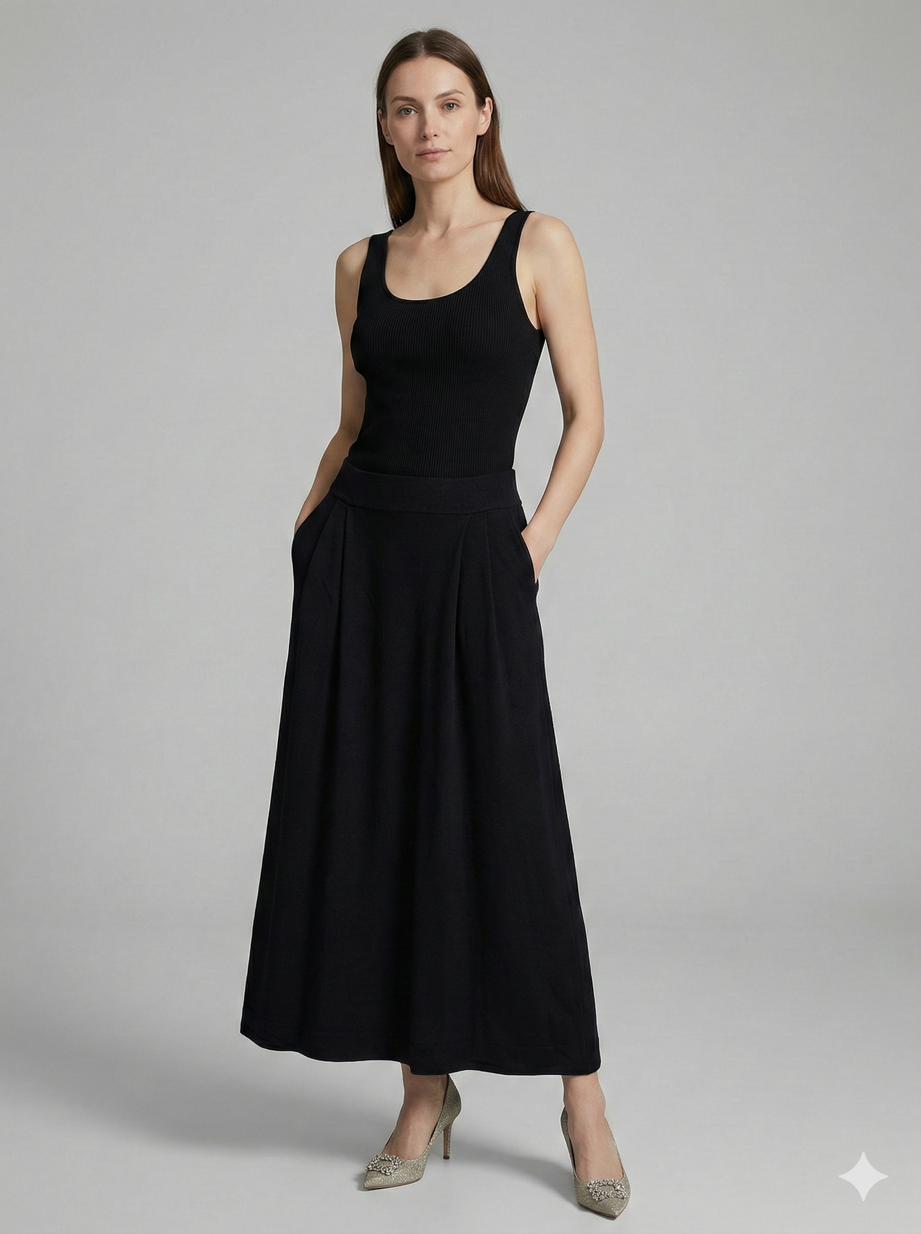 Knitted long dress 92056