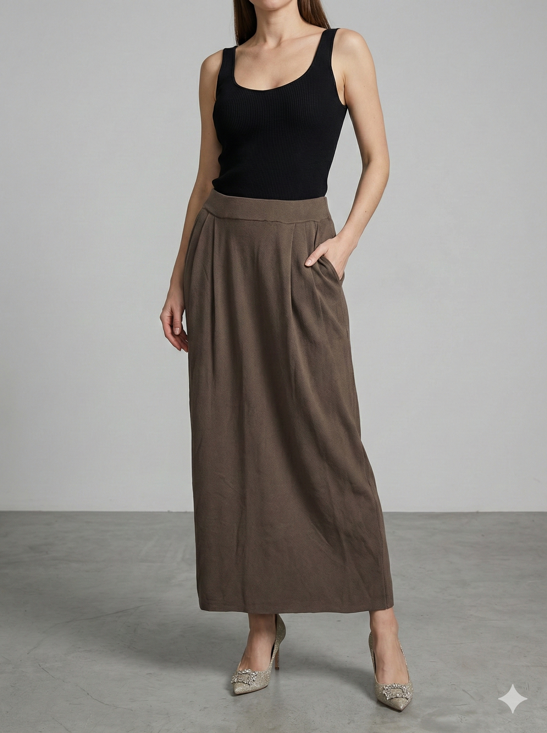 Knitted long dress 92056