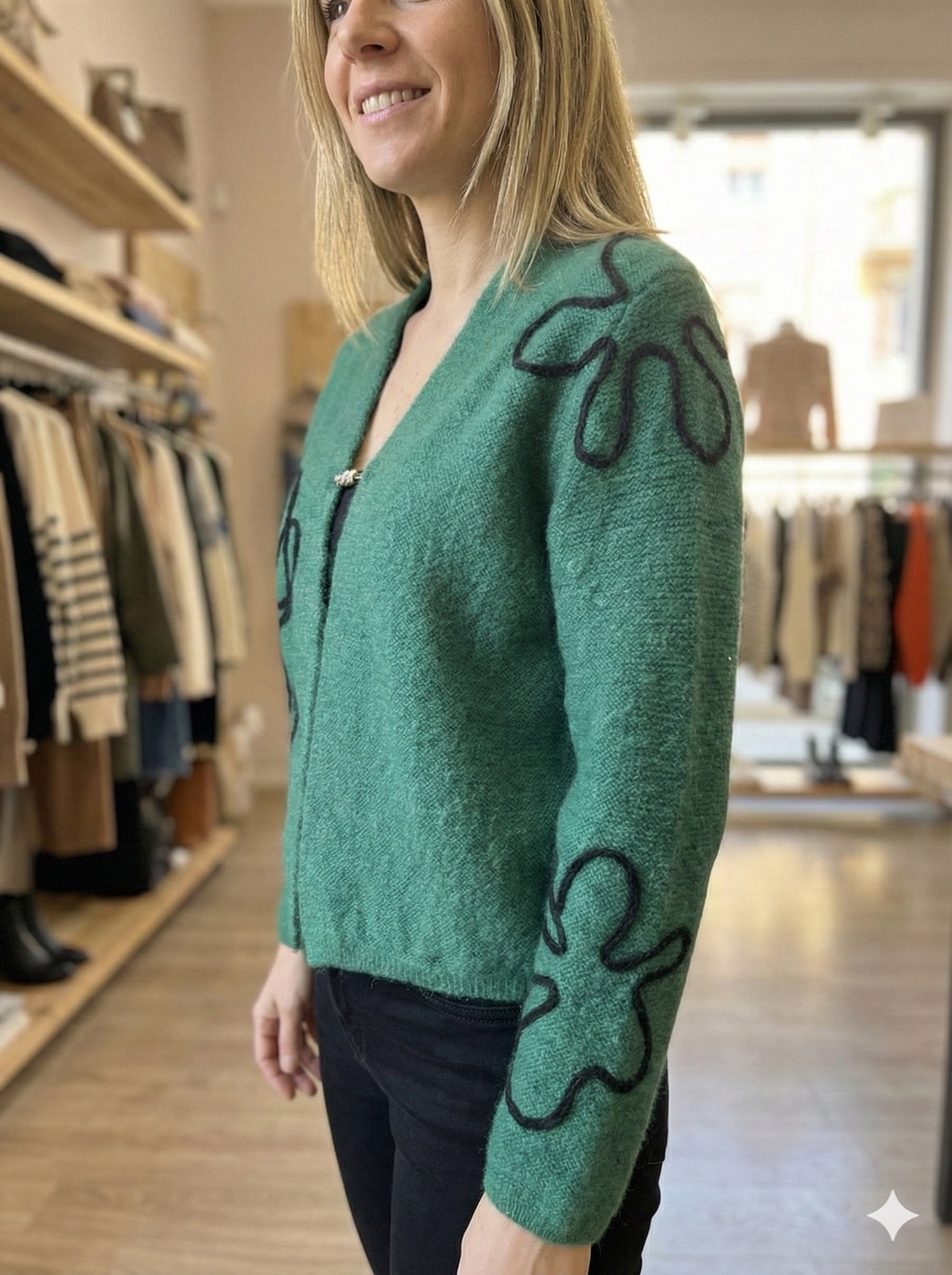 sweater caot embroidered art.6080