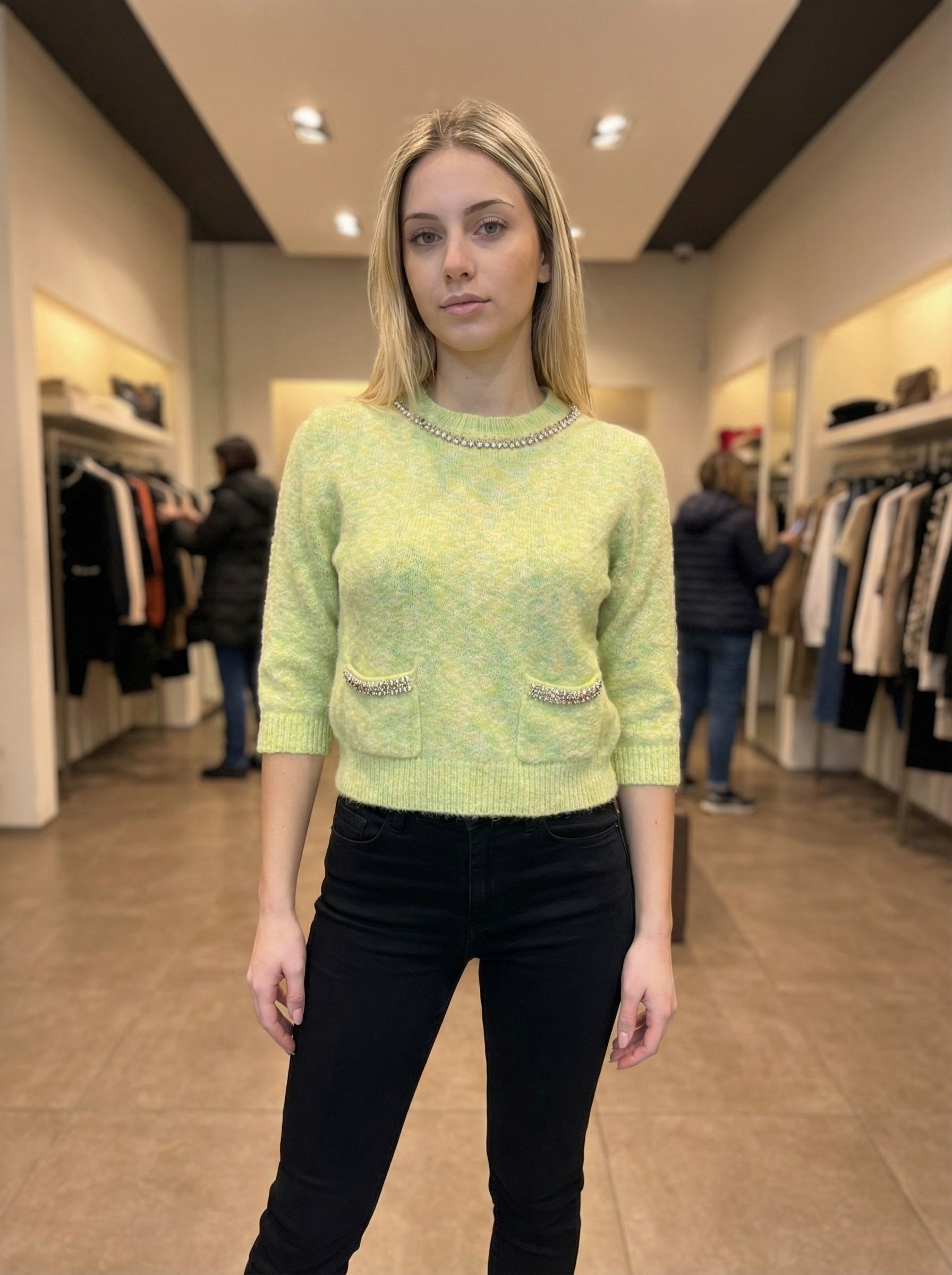 Mid-length sleeve girl necklace art:6062