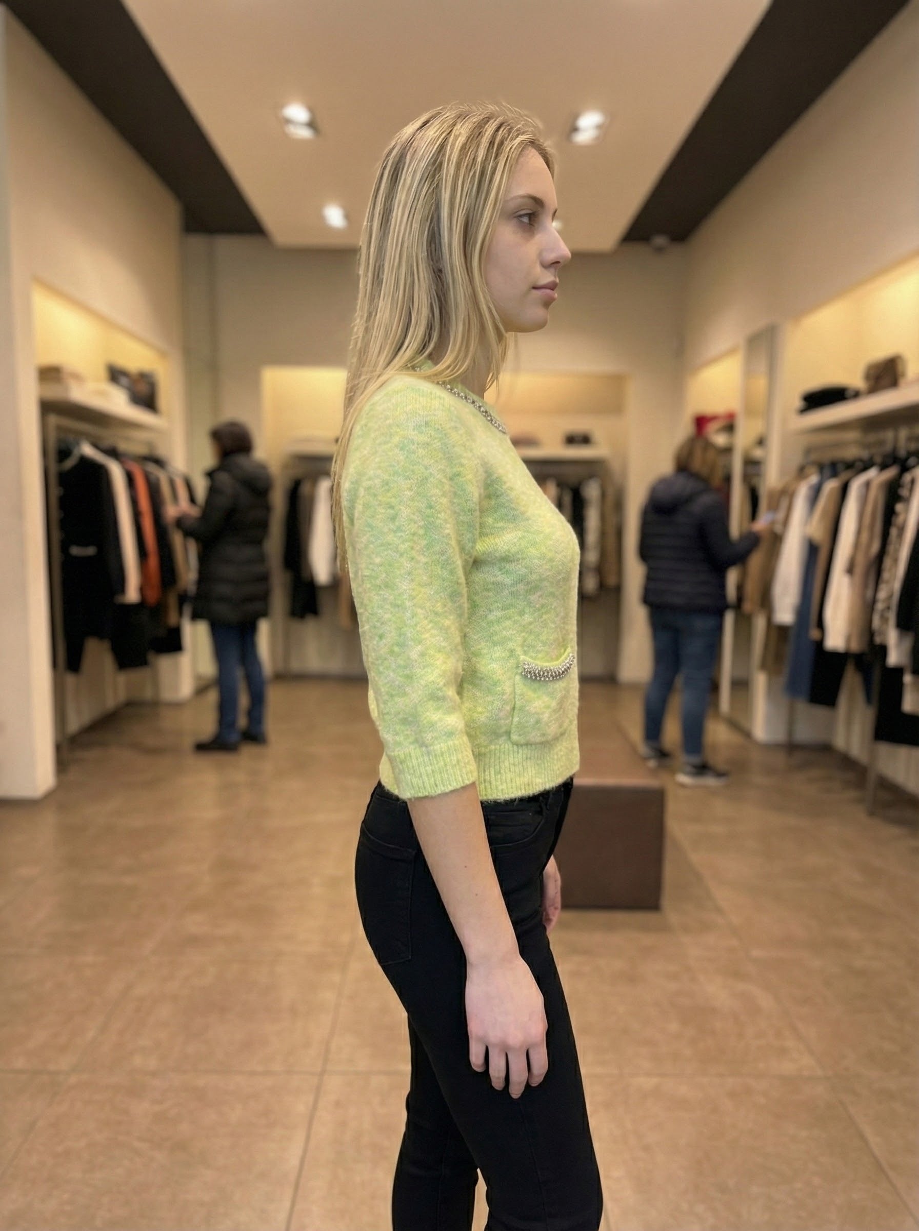 Mid-length sleeve girl necklace art:6062