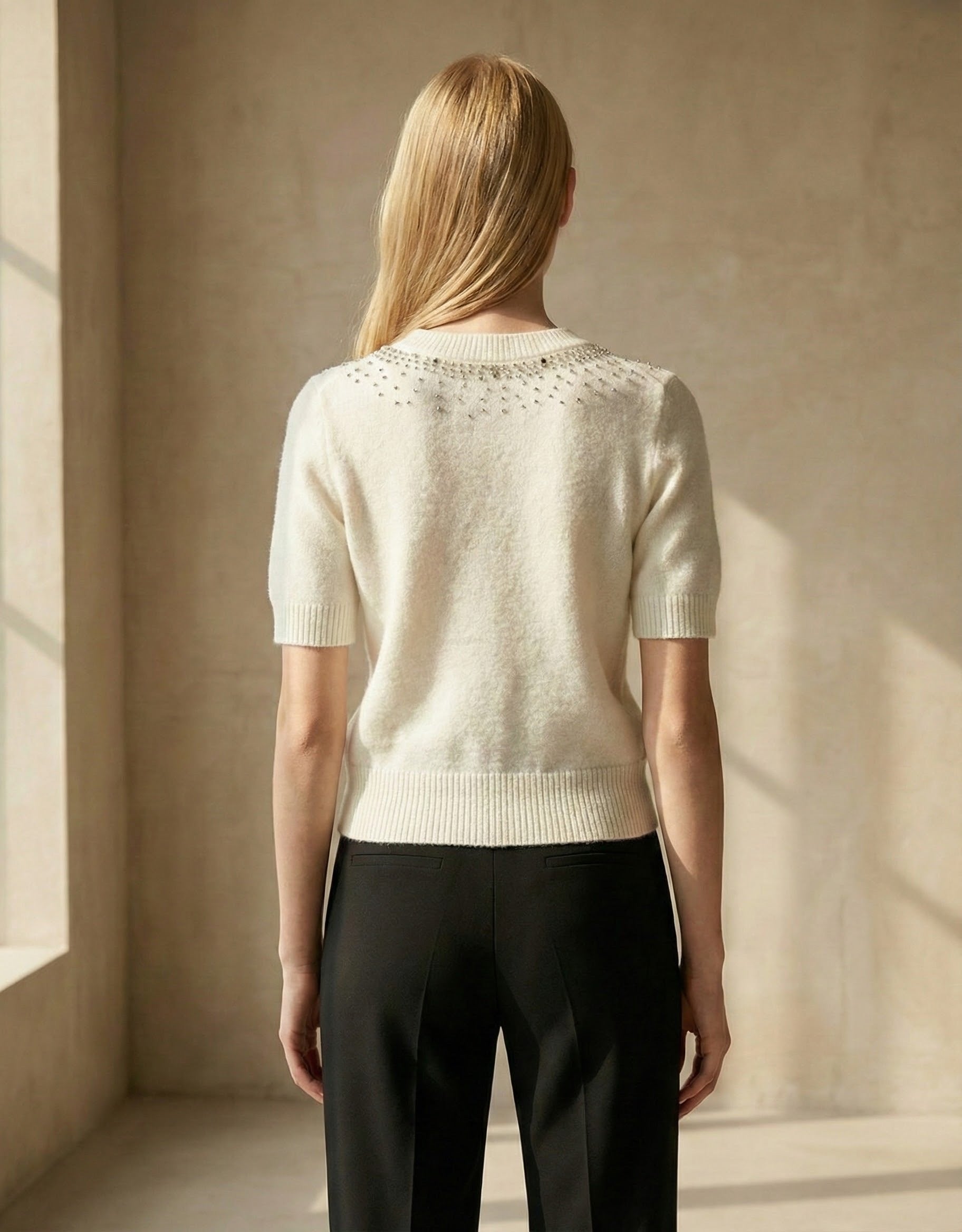 Mid-length sleeve girl necklace art:6069