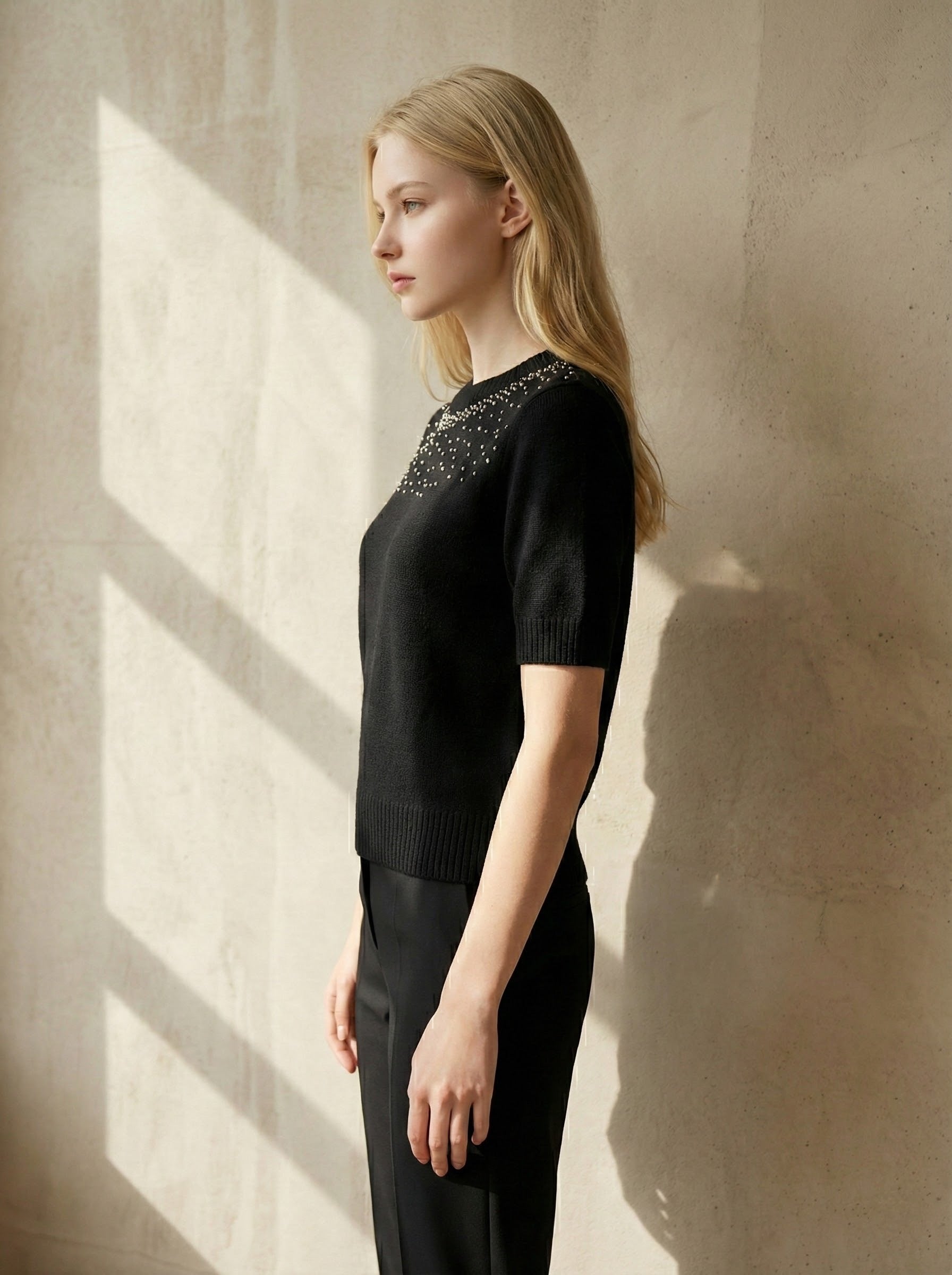 Mid-length sleeve girl necklace art:6069