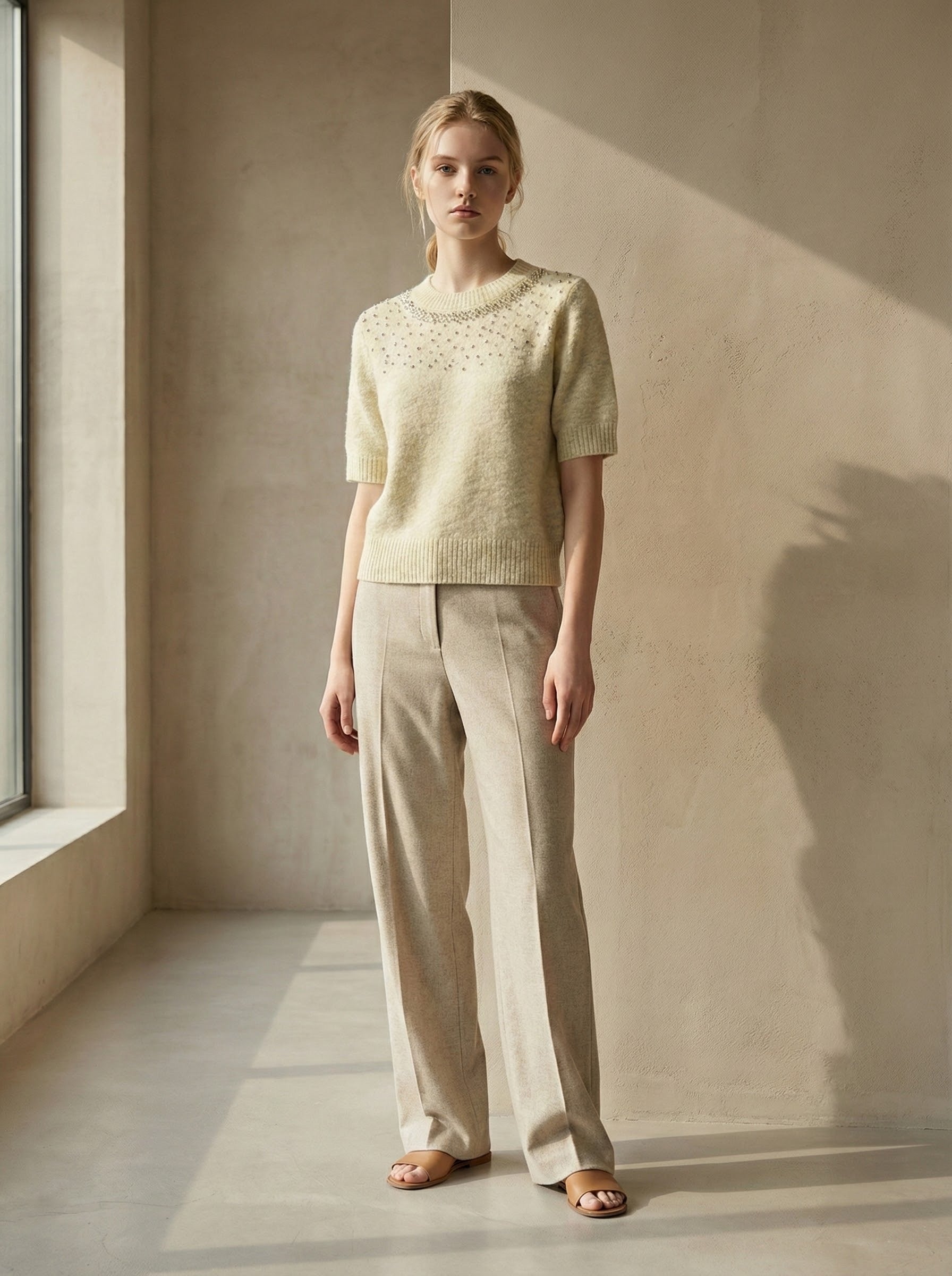 Mid-length sleeve girl necklace art:6069