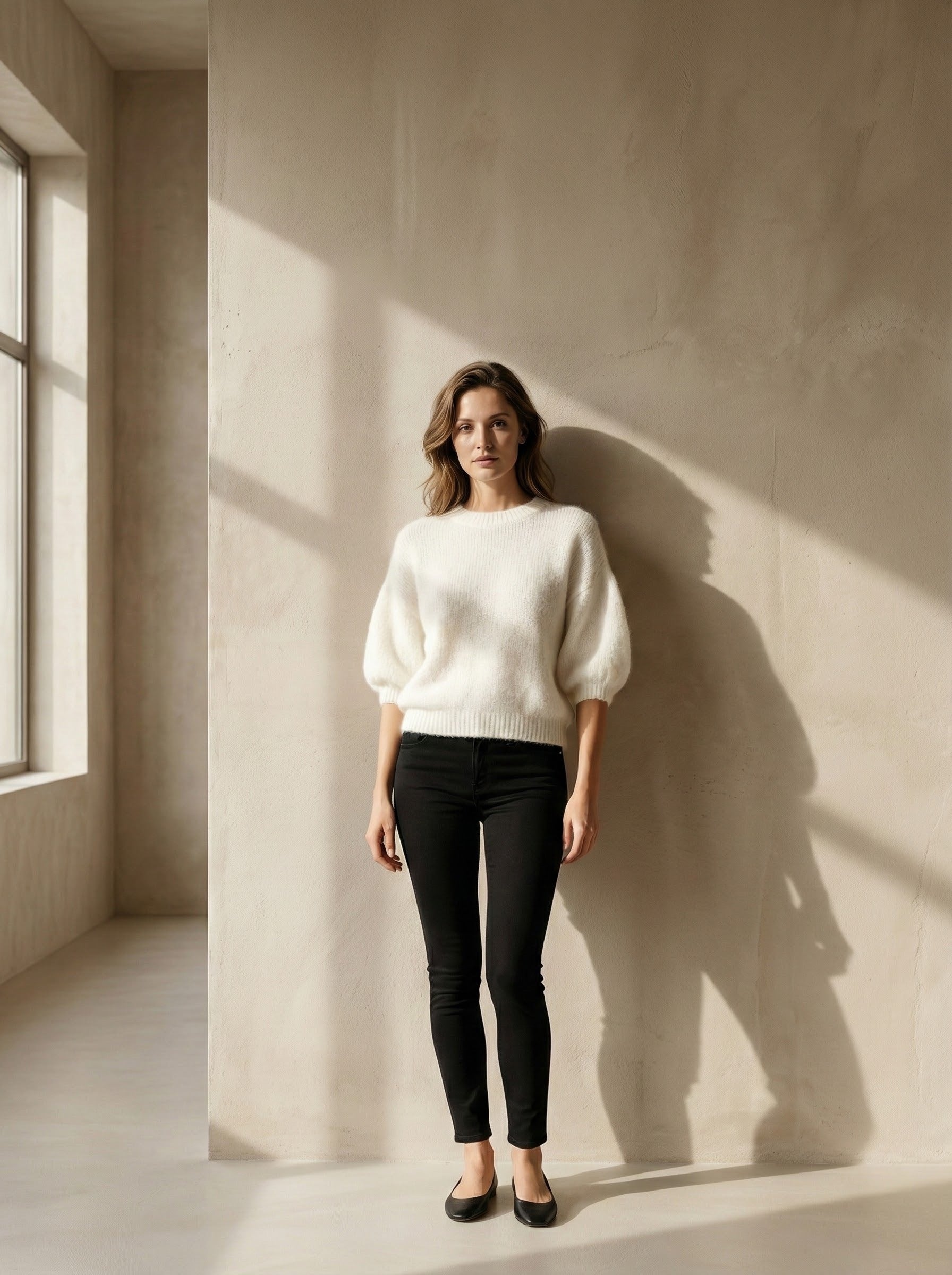 baby alpaca short sleeve sweater