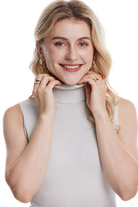 High-neck base layer sweater lurex rc088