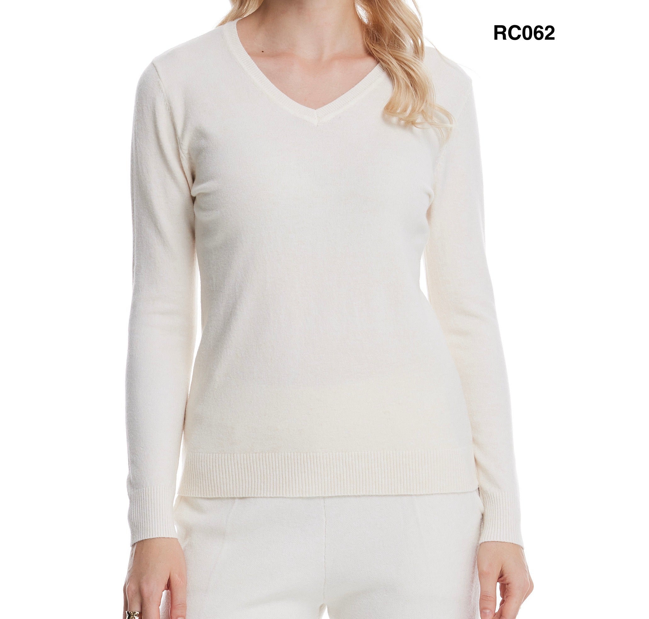 V-neck long sleeves base sweater rc062