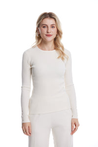 Crew-necked long sleeves base layer sweater rc077