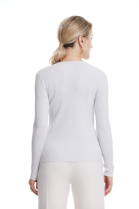Crew-neck base layer sweater lurex rc089