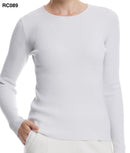 Crew-neck base layer sweater lurex rc089