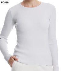 Crew-neck base layer sweater lurex rc089