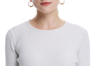 Crew-neck base layer sweater lurex rc089