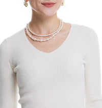 V-necked long sleeves base layer sweater rc072