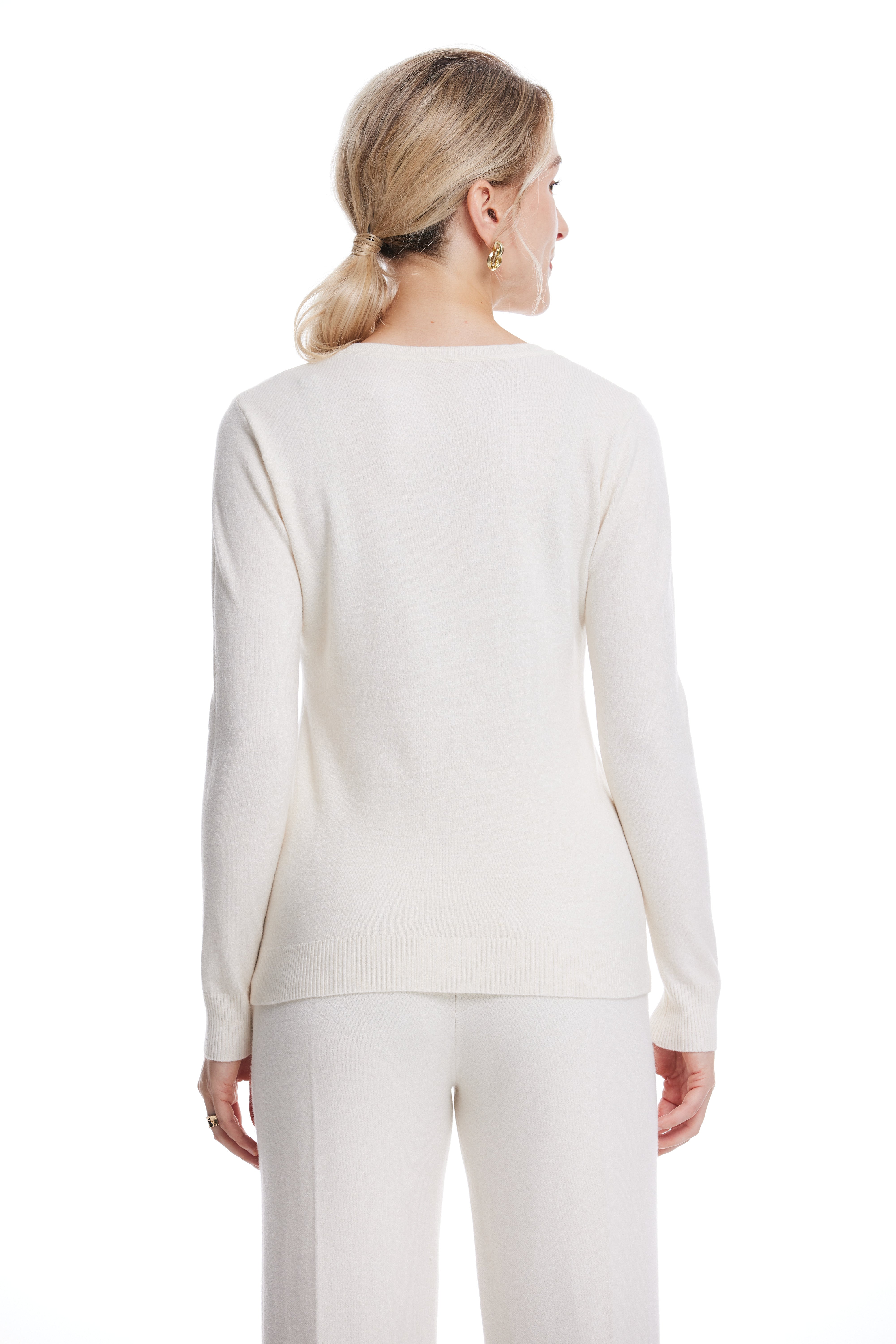 Crew-neck long sleeves base sweater rc063