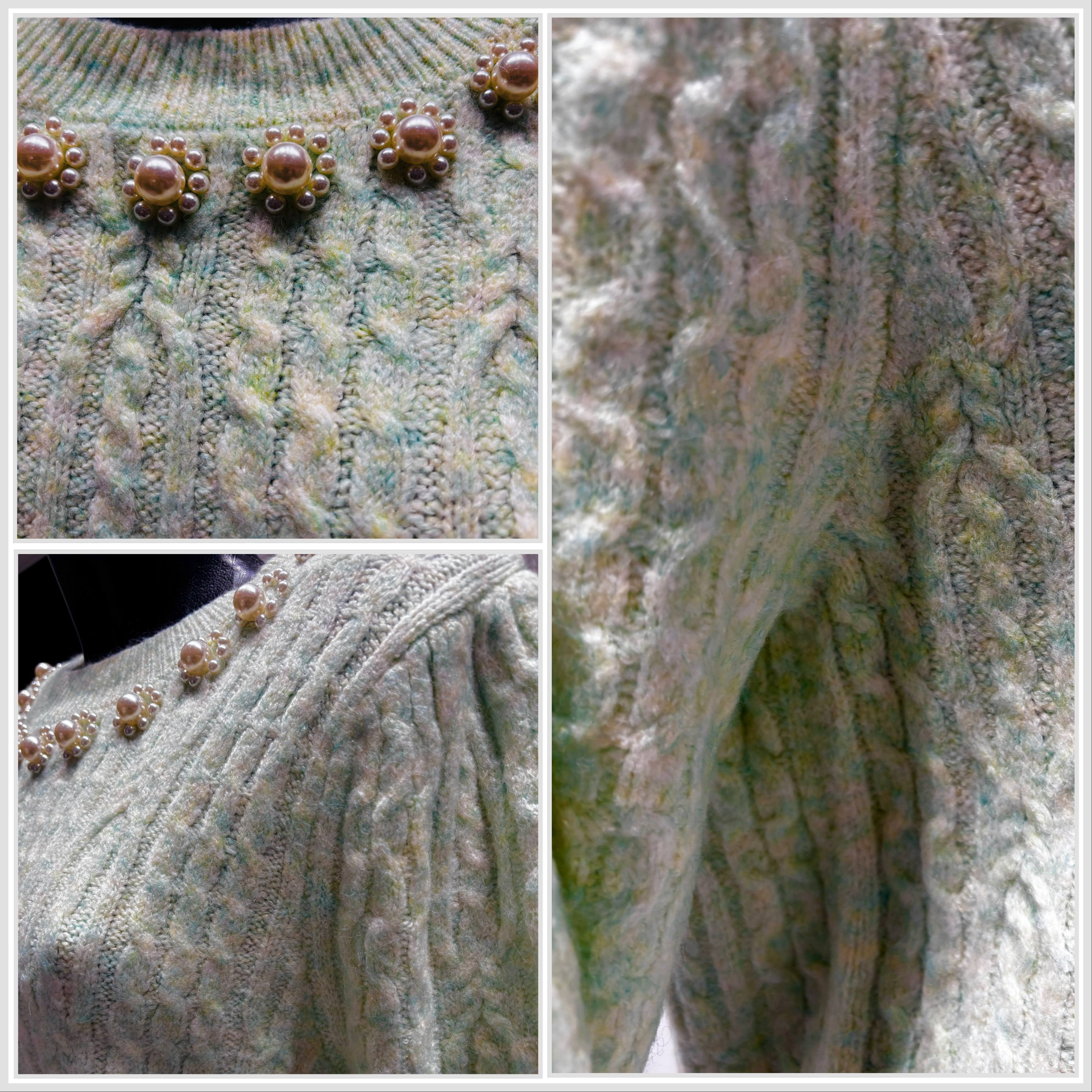 Twisted rope, beads, short-sleeved shirt HZ912