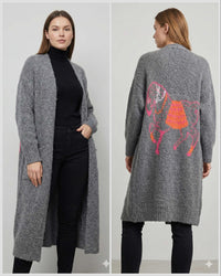 Horse. Jacquard pattern on the back. Sweater/Coat art. 21377