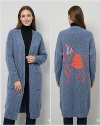 Horse. Jacquard pattern on the back. Sweater/Coat art. 21377