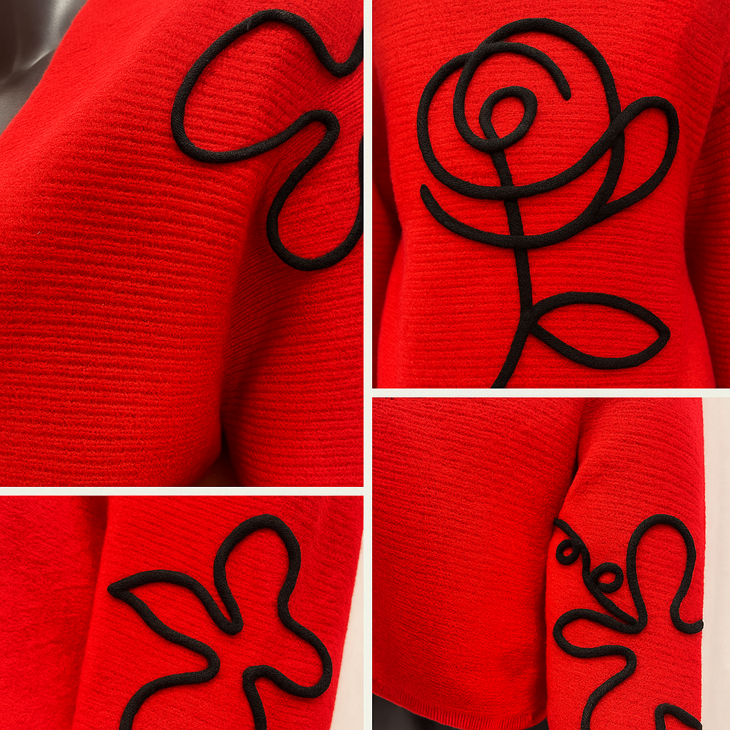 sweater caot embroidered art.6080