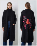 Horse. Jacquard pattern on the back. Sweater/Coat art. 21377