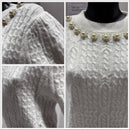 Twisted rope, beads, short-sleeved shirt HZ912