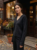 V neck long sleeve HZ906