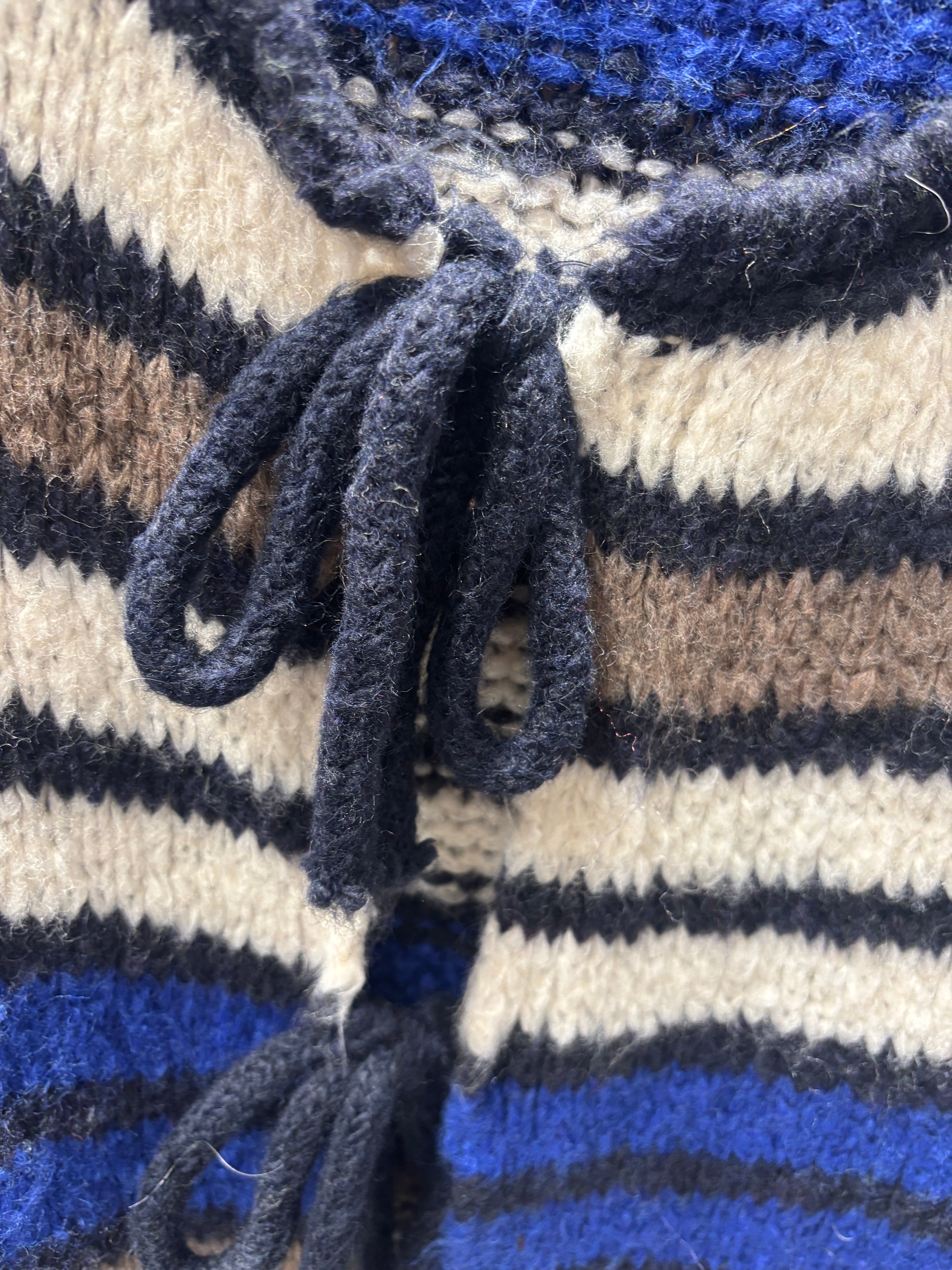 Crew neck, color-blocked, drawstring cardigan, casual sweater art. 21265