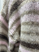 Crew neck, color-blocked, drawstring cardigan, casual sweater art. 21265