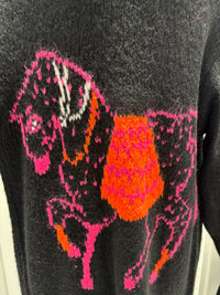 Horse. Jacquard pattern on the back. Sweater/Coat art. 21377