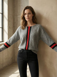 Striped batwing shirt art.6073