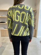 Jacquard rhinestones sweater art.25901