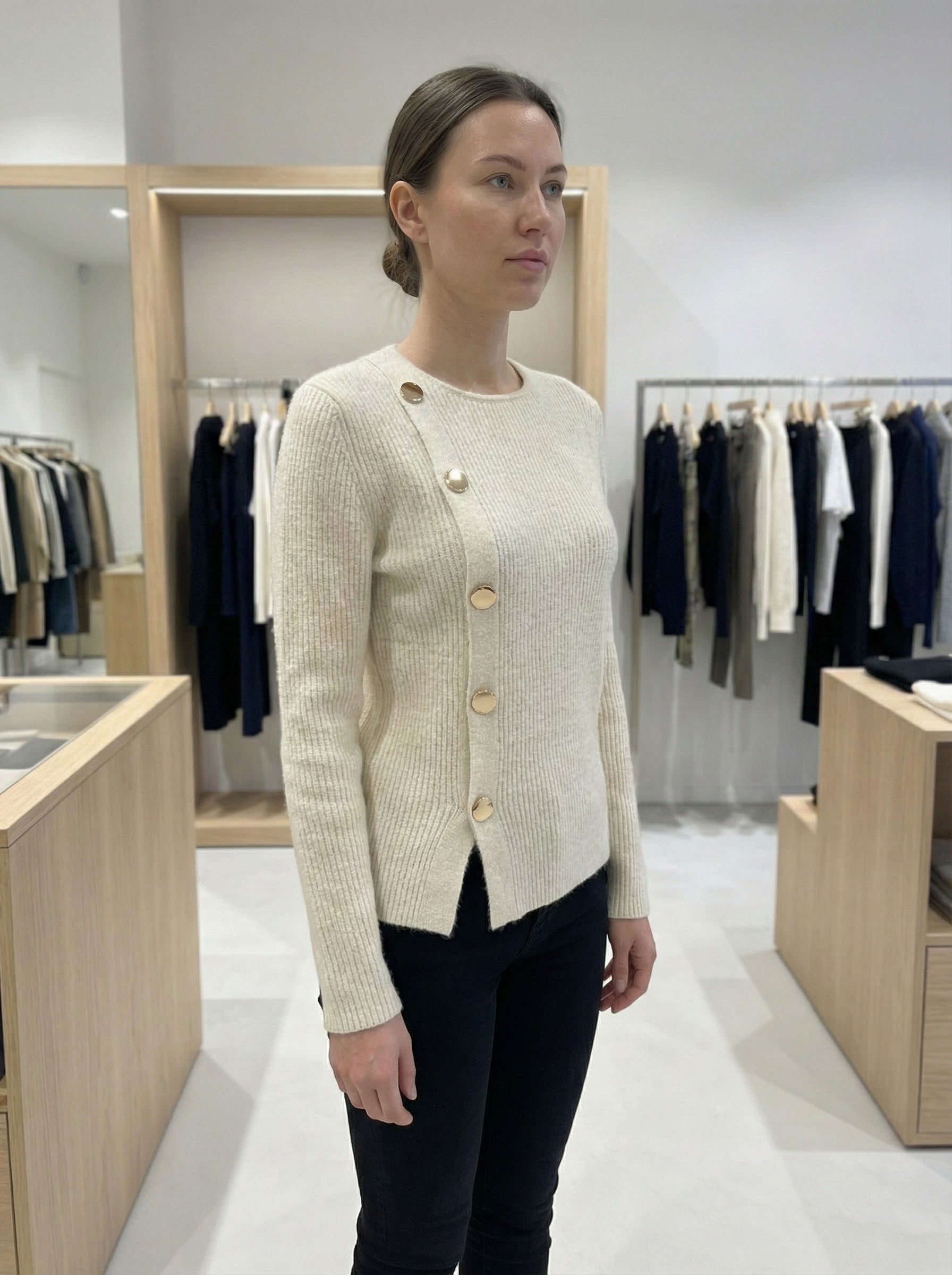 Bottoni decorativi in ​​metallo per maglioni in primavera, autunno e inverno