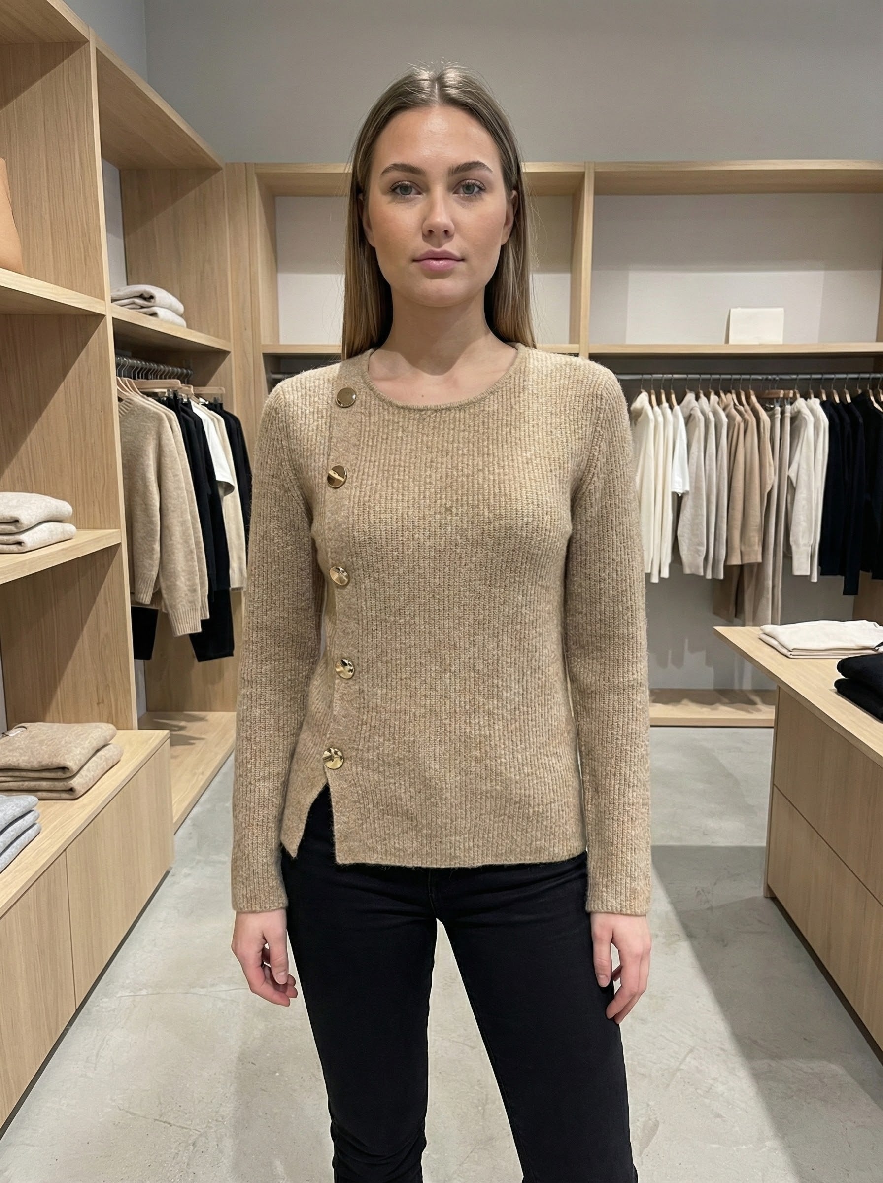 Bottoni decorativi in ​​metallo per maglioni in primavera, autunno e inverno