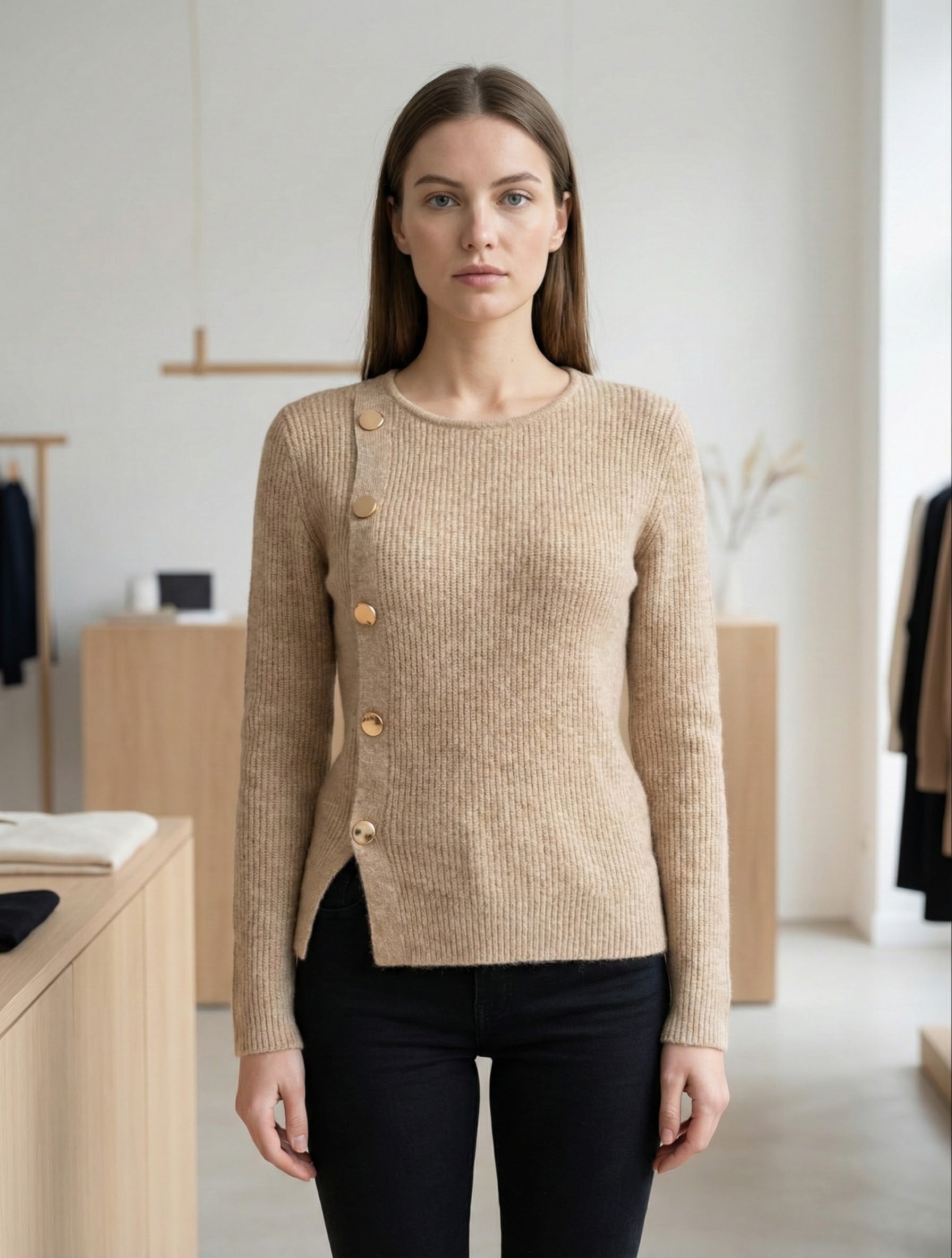 Bottoni decorativi in ​​metallo per maglioni in primavera, autunno e inverno