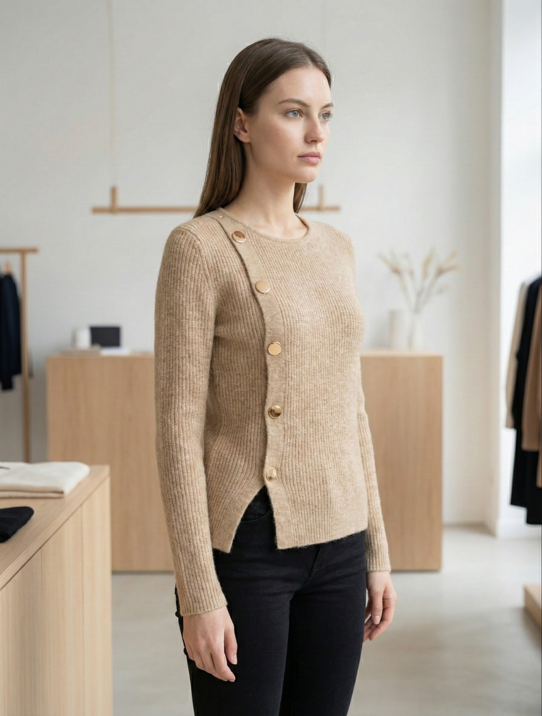 Metal decorative buttons for sweaters in spring, autumn and winter art.6086