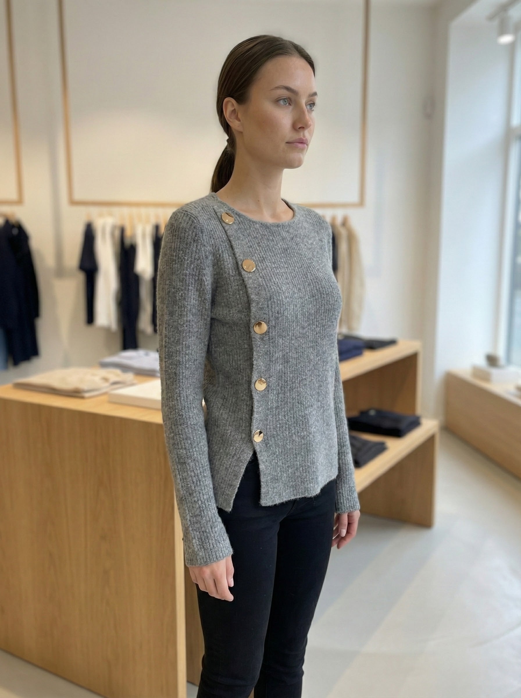 Bottoni decorativi in ​​metallo per maglioni in primavera, autunno e inverno