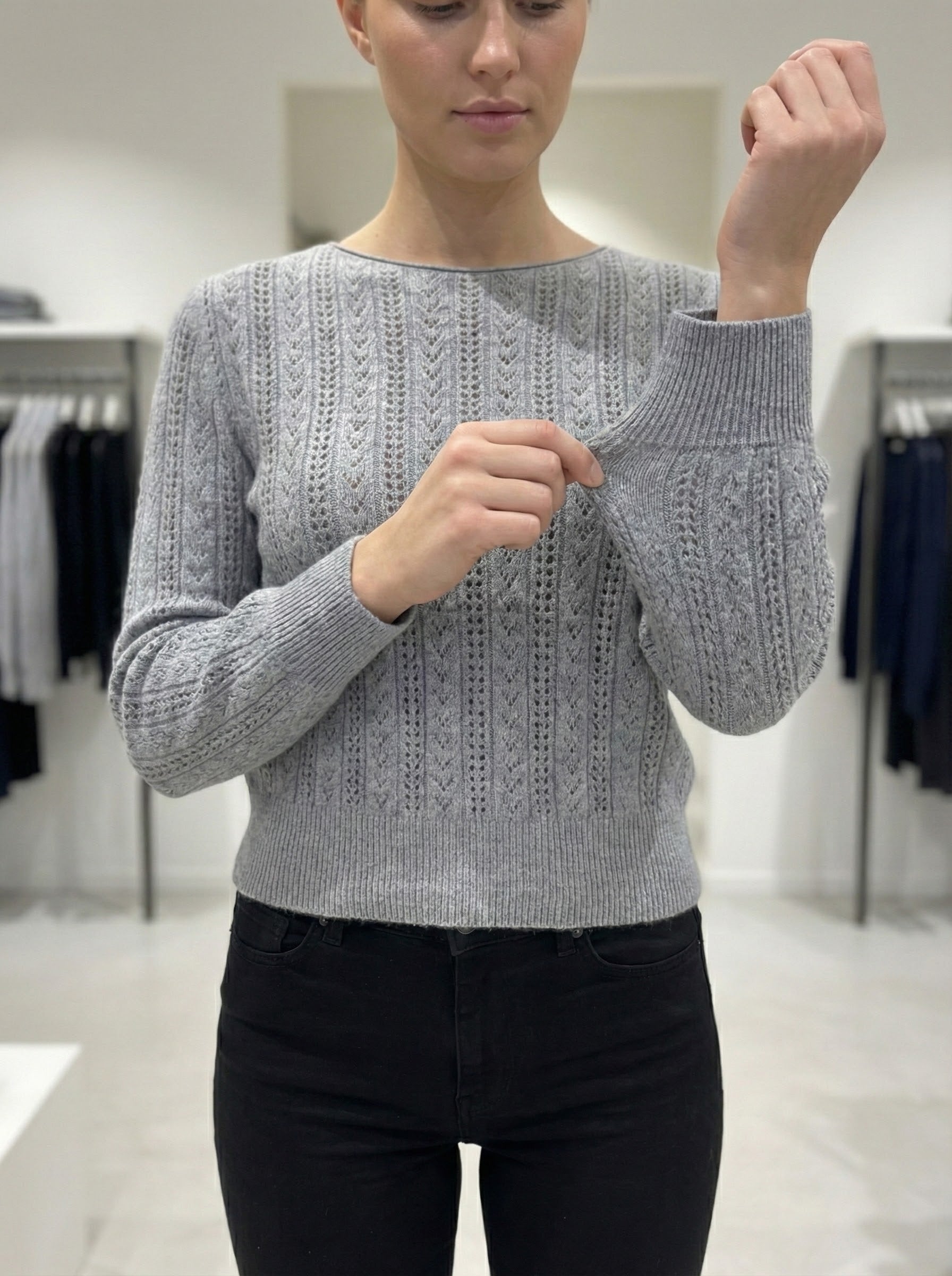 Openwork skin-friendly sweater gd21153