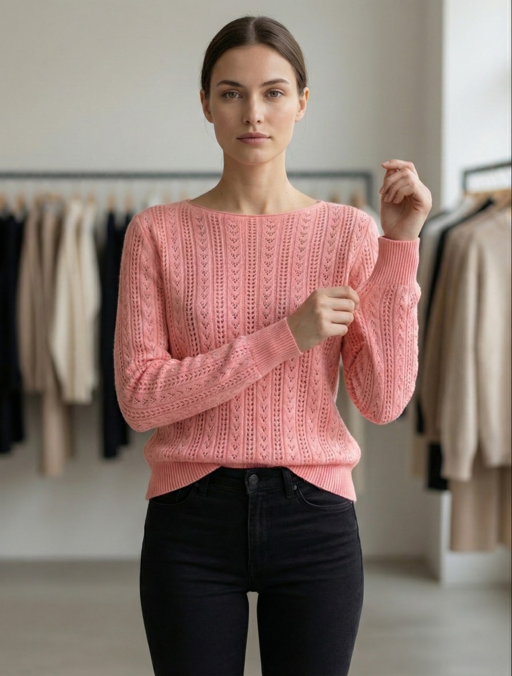 Openwork skin-friendly sweater gd21153